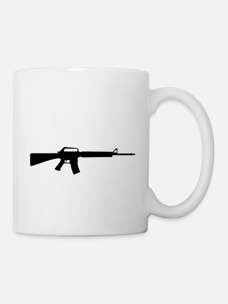 Maschine Gun - Tasse - Weiß