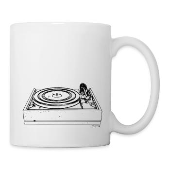 Platine double 1219 Platine rétro noir - Mug blanc - blanc - Droite