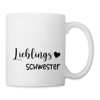 Lieblings Schwester Geschenkidee - Tasse - Weiß - Rechts