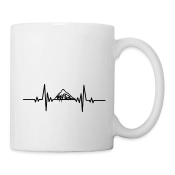 Heartbeat schneebedeckter Berg - Tasse - Weiß - Rechts