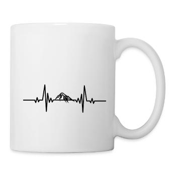 Battement de cœur des sommets enneigés des montagnes - Mug blanc - blanc - Droite
