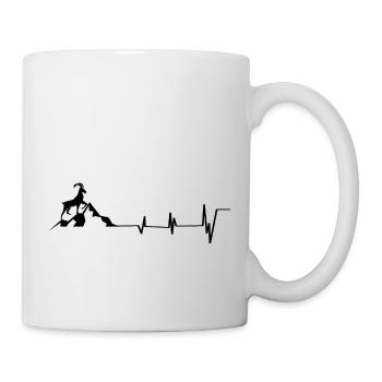 Chèvre - Palpitations - Montagne - (3) - Mug blanc - blanc - Droite