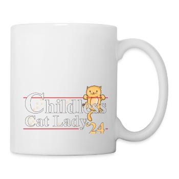 Kinderlose Katzendame für Frauen Feministin - Tasse - Weiß - Rechts