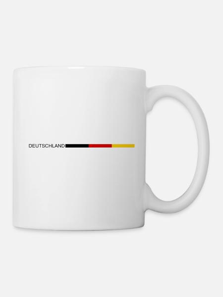 Deutschland Flagge Fahne - Tasse - Weiß