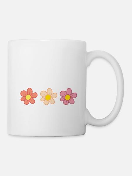 Blumen - Tasse - Weiß
