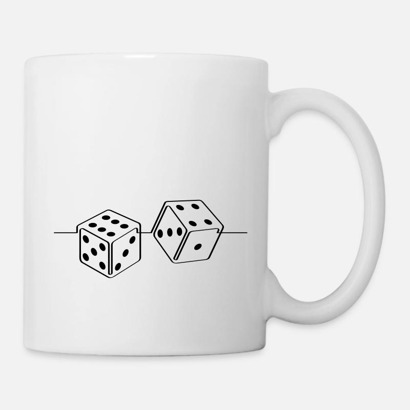 Dés, dés. Jeu, jeu, argent - Mug blanc - blanc