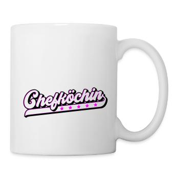 Farben änderbar | Chefköchin - Tasse - Weiß - Rechts