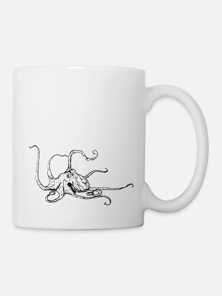 Oktopus - Tasse - Weiß