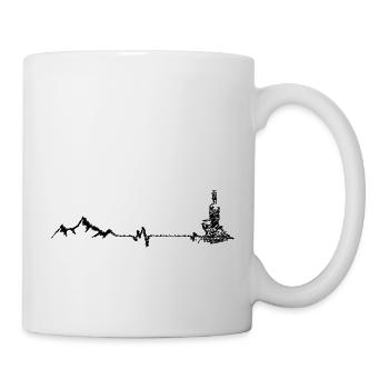 Herzschlag - Wein - Berg - (5) - Tasse - Weiß - Rechts