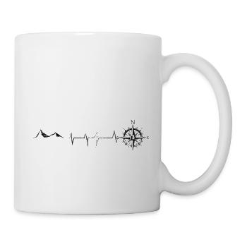 Heartbeat - Compass - Mountain - (5) - Mug - white - Right