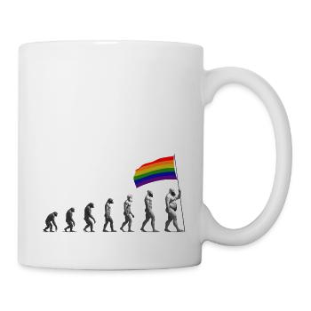 LGBTQIA + Pride Evolution - Tasse - Weiß - Rechts