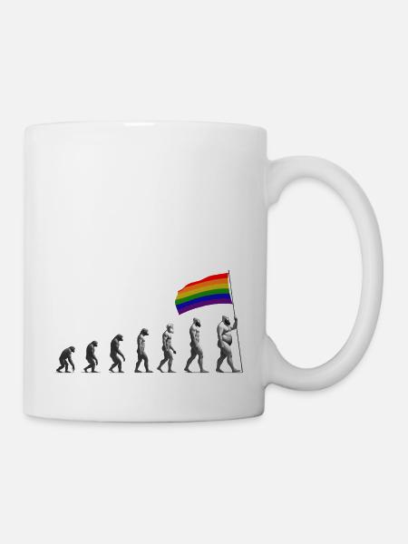 LGBTQIA + Pride Evolution - Tasse - Weiß