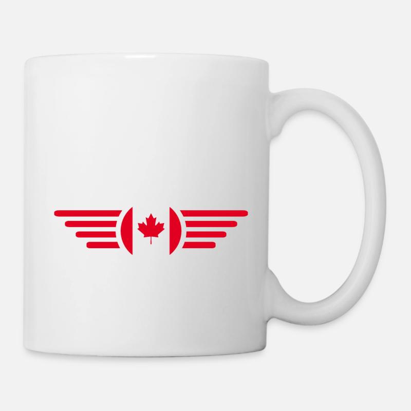 T-shirt design de style canadien - Mug blanc - blanc