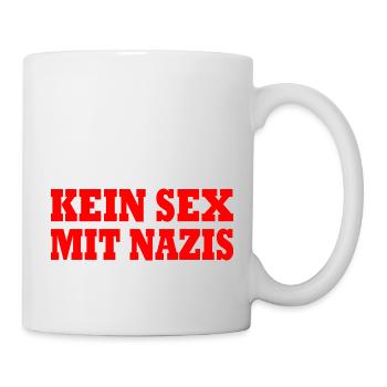 kein sex mit nazis - Tasse - Weiß - Rechts