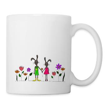 Easter Rabbit Relationship Love Family Gift - Mug - white - Right
