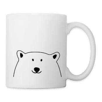 Eisbär Gesicht - Tasse - Weiß - Rechts