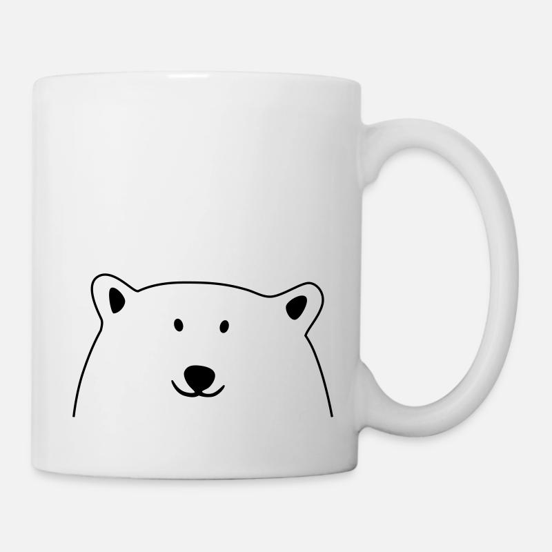 Eisbär Gesicht - Tasse - Weiß