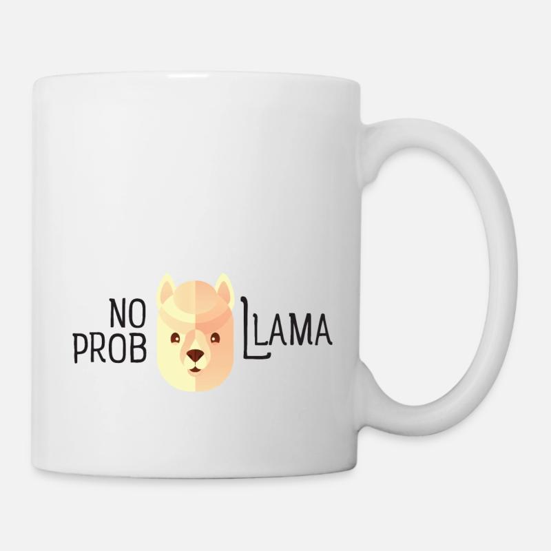 No prob llama - lama alpaca pun saying - Mug - white