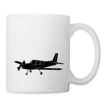 Flugzeug Pilot Flieger Motorflugzeug Motorflieger - Tasse - Weiß - Rechts