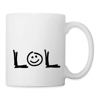 Slogan lol. fun, laughter and partying. Smile. - Mug - white - Right