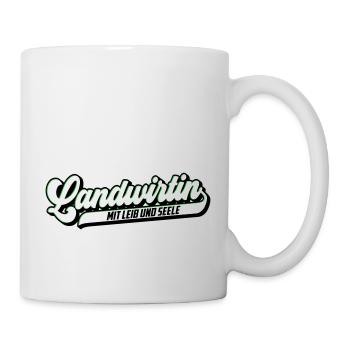 Landwirtin mit Leib & Seele | Farben änderbar - Tasse - Weiß - Rechts