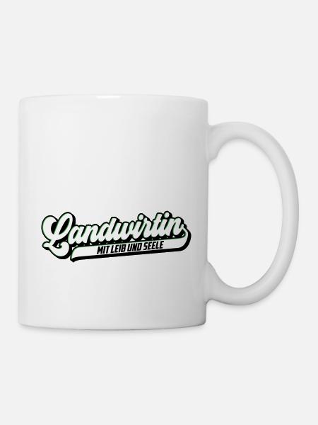 Landwirtin mit Leib & Seele | Farben änderbar - Tasse - Weiß