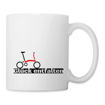 Glück entfalten - Brompton Bike - Tasse - Weiß - Rechts