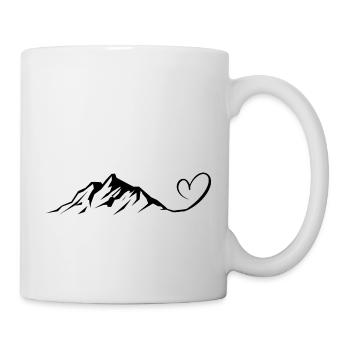 Herz - Berg - (6) - Tasse - Weiß - Rechts