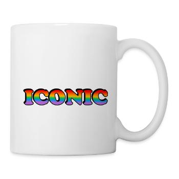 Iconique - Rainbow Text LGBT Pride - Mug blanc - blanc - Droite