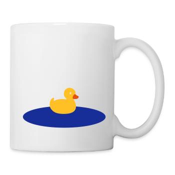 Quietscheente auf dem See - Tasse - Weiß - Rechts