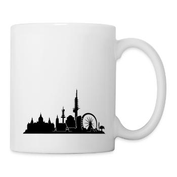Hannover // Skyline // Silhouette // Skylineshirt - Tasse - Weiß - Rechts