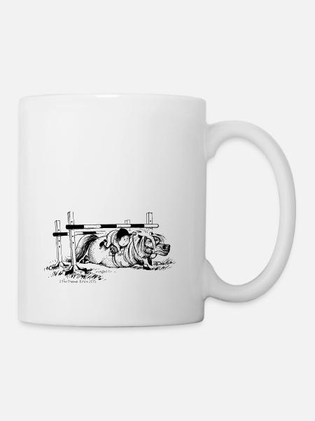 PoneyChute Thelwell Dessin - Mug blanc - blanc