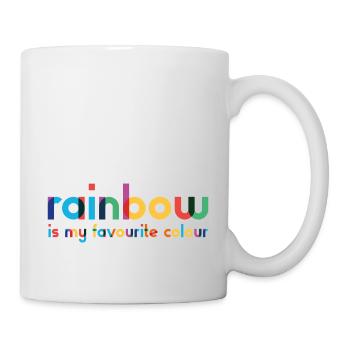 Rainbow - Favorite Color - Typography - Mug - white - Right