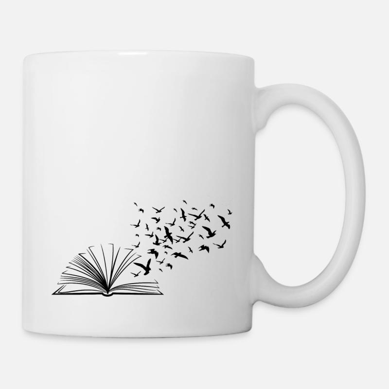 Flying pages - Mug - white
