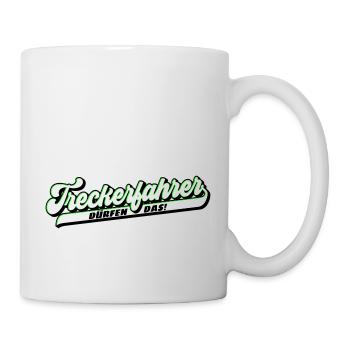 Farben änderbar | Treckerfahrer dürfen das - Tasse - Weiß - Rechts
