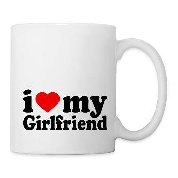 I love my girlfriend - Mug blanc - blanc - Droite