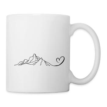 Herz - Berg - (4) - Tasse - Weiß - Rechts