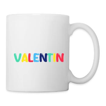 Nom - Valentin - Mug blanc - blanc - Droite