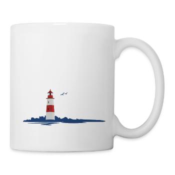 maritime Landschaft mit Leuchtturm - Tasse - Weiß - Rechts