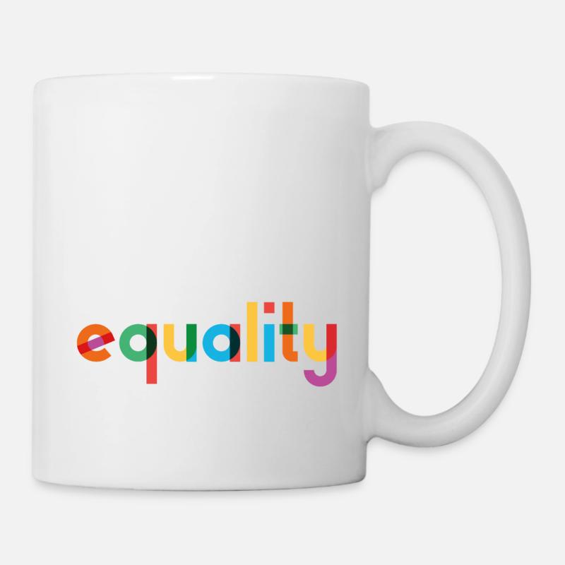 Equality - Rainbow Typography - Mug - white