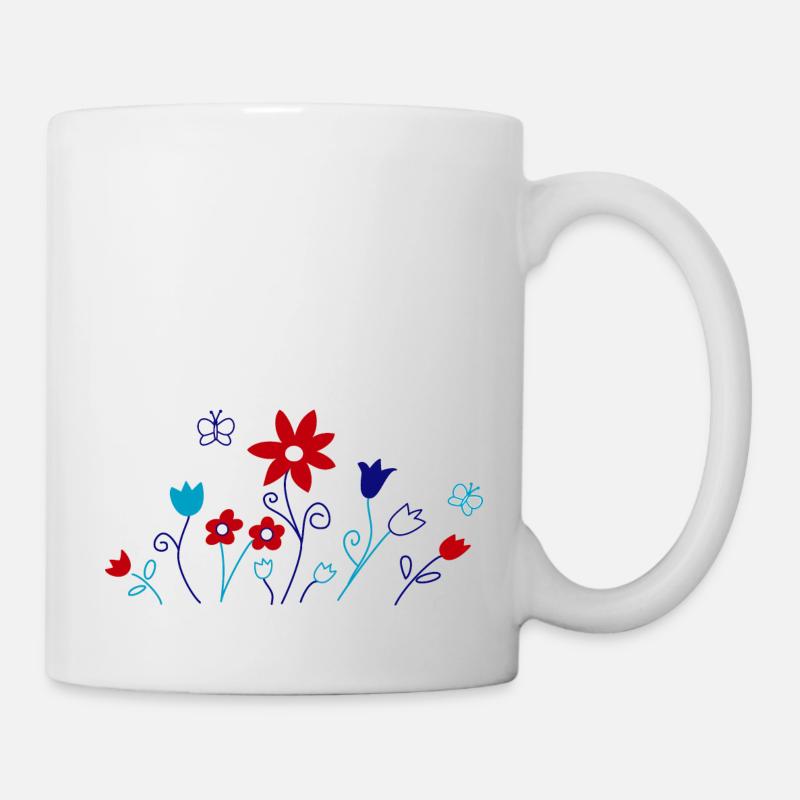 Jardin fleuri - Mug blanc - blanc