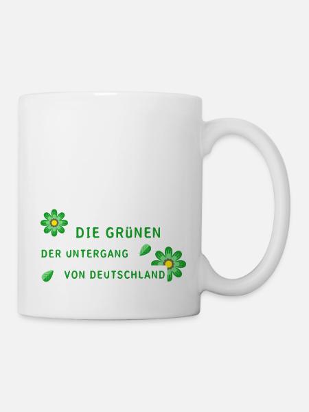 Deutschland die Grünen grün - Tasse - Weiß