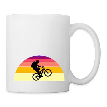 Biker au coucher du soleil - Mug blanc - blanc - Droite