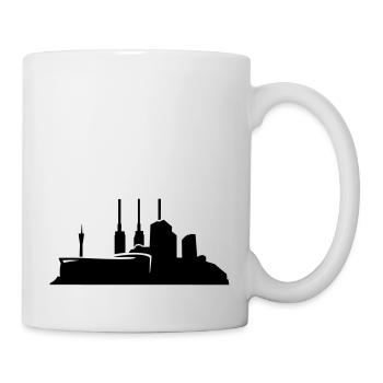 Hannover // Skyline // Silhouette // Skylineshirt - Tasse - Weiß - Rechts