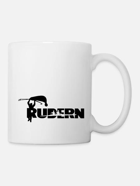 Rudern cooler Spruch personalisierbar - Tasse - Weiß
