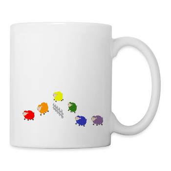 lgbt sheep dream csd rainbow aesthetic pride - Mug - white - Right