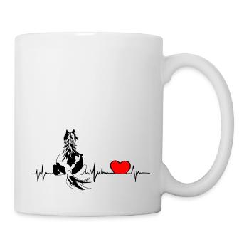 Heartbeat Horse Design - Heart Rate Tinker - Mug - white - Right