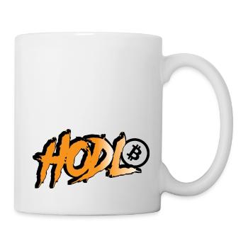 HODL Bitcoin - Style Graffiti en Orange Noir - Mug blanc - blanc - Droite