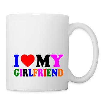 I love my girlfriend - Mug blanc - blanc - Droite