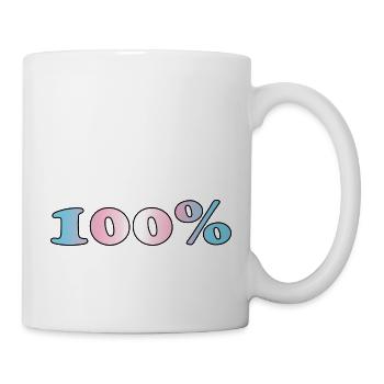 100 Prozent trans - Tasse - Weiß - Rechts